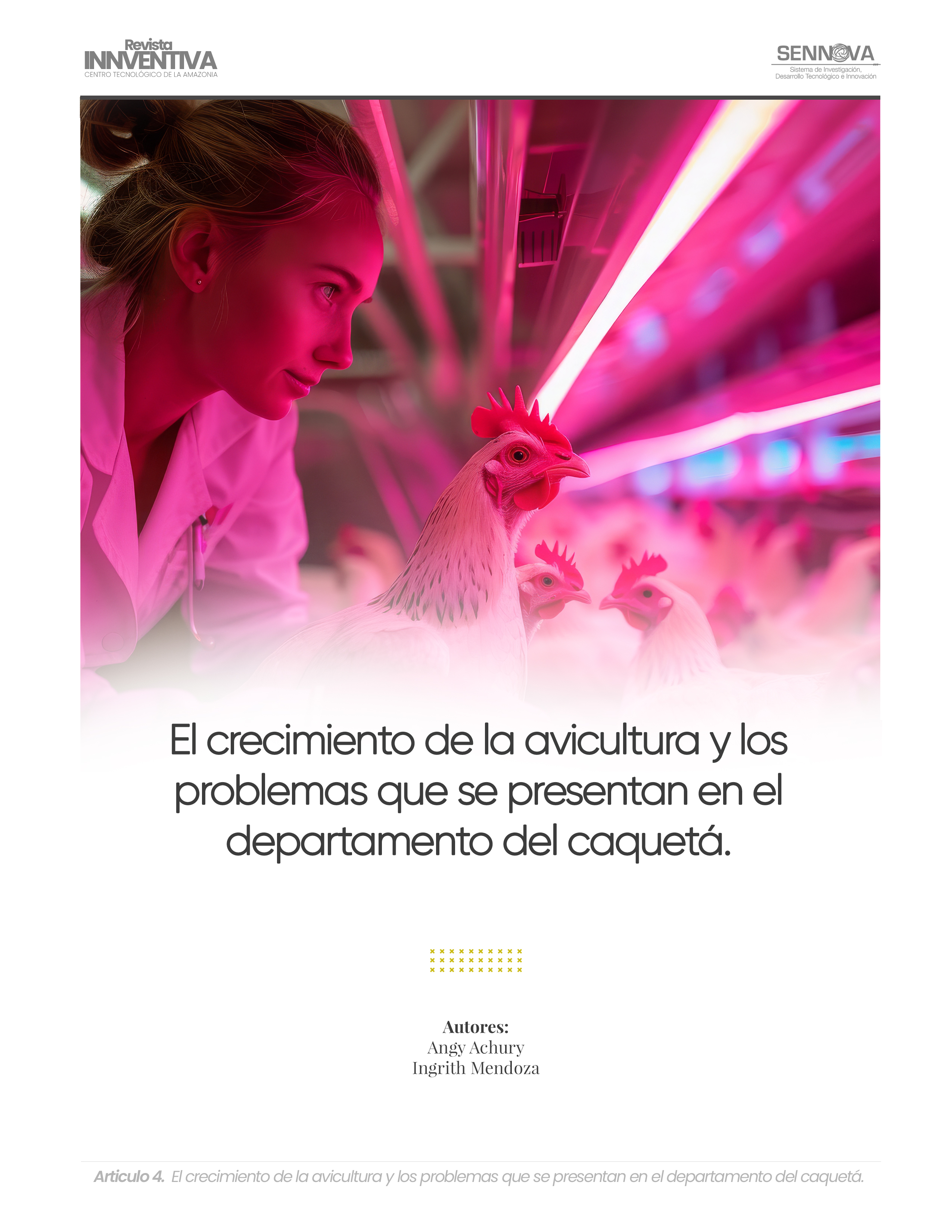 El crecimiento de la avicultura y los problemas que se presentan en el departamento del caquetá.